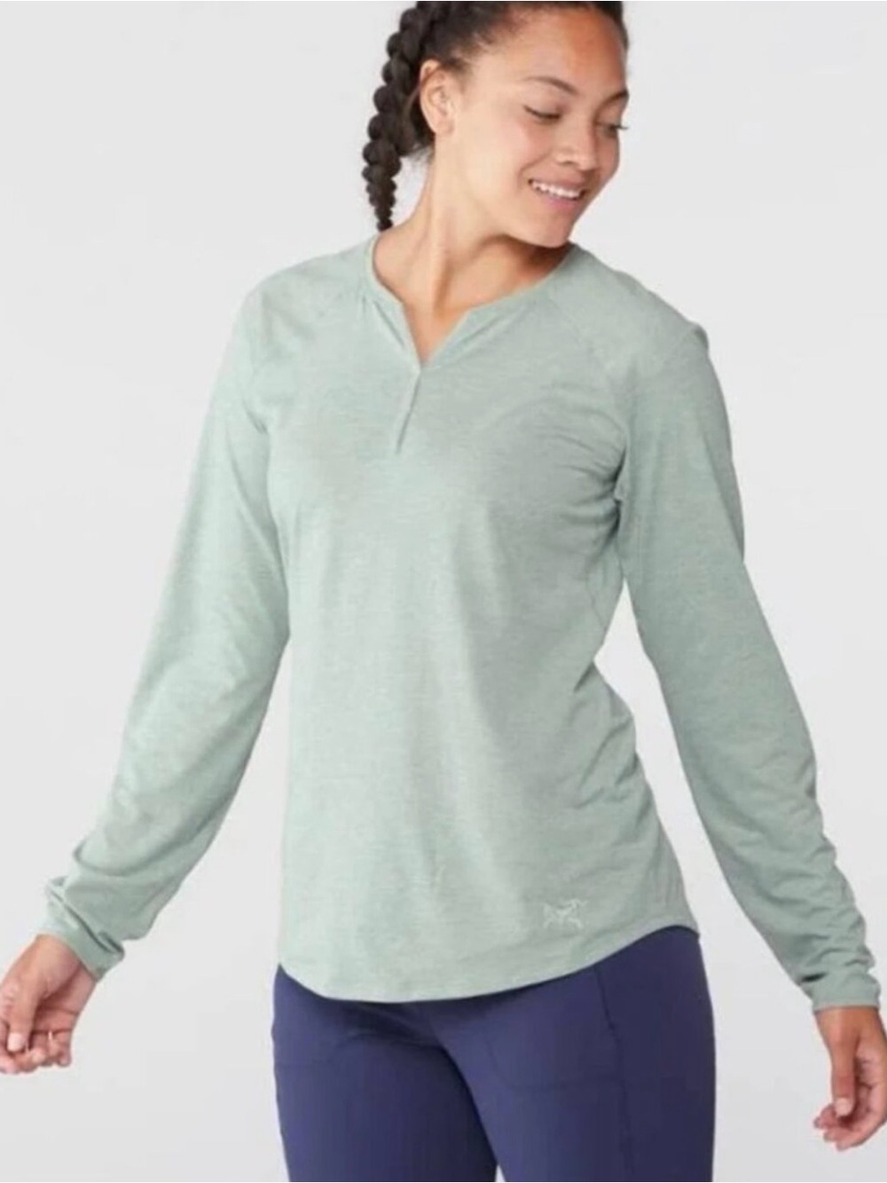 Arc’teryx Kadem Long Sleeve Henley Top Heathered Size XS
